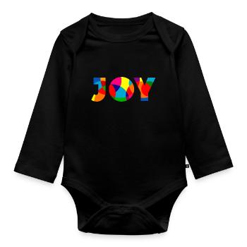 Joy - Freude - Baby Bio-Langarm-Body - Schwarz - Vorne