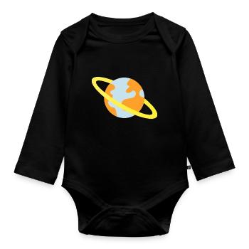 Our Earth in a Parallel Universe - Organic Longsleeve Baby Bodysuit - black - Front