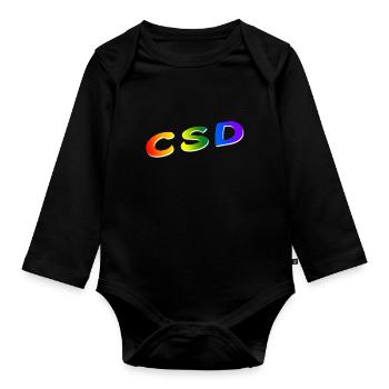 CSD - Baby Bio-Langarm-Body - Schwarz - Vorne