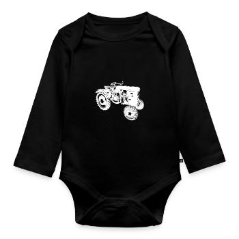 Eicher - Baby Bio-Langarm-Body - Schwarz - Vorne