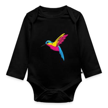 Pansexual Pan Pride Pansexueller Stolz LGBTQA - Organic Longsleeve Baby Bodysuit - black - Front