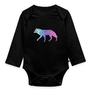 WOLF - Baby Bio-Langarm-Body - Schwarz - Vorne