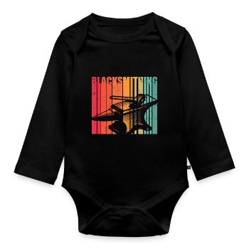 Forger - Body Bébé bio manches longues - noir - Devant