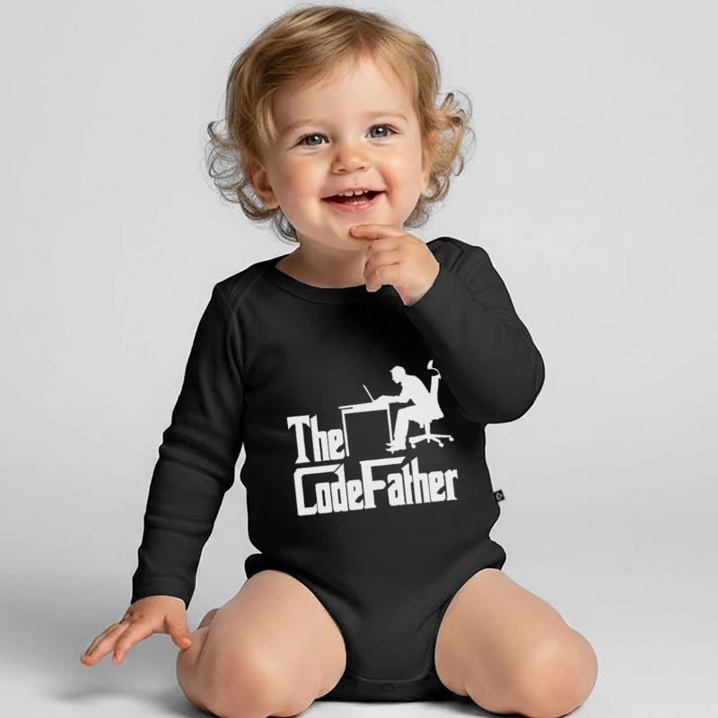 The Codefather Programmer Coder Developer Software Baby Bio-Langarm-Body