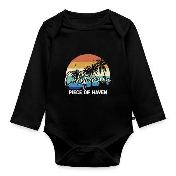 California Piece Of Haven État américain d’Amérique kalifo - Body Bébé bio manches longues - noir - Devant
