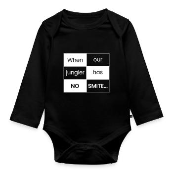 Wenn Jungler NO SMITE hat - Baby Bio-Langarm-Body - Schwarz - Vorne