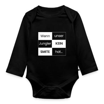 Wenn der Jungler kein SMITE hat - Baby Bio-Langarm-Body - Schwarz - Vorne