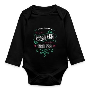 cool astrology humor present conspiracy gift funny - Baby Bio-Langarm-Body - Schwarz - Vorne