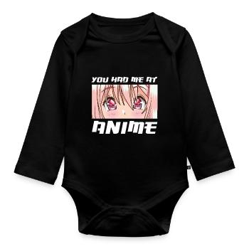 Anime merch Anime Anime Merchandise Geschenk - Baby Bio-Langarm-Body - Schwarz - Vorne