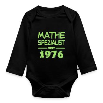 Jahr 1976 - Baby Bio-Langarm-Body - Schwarz - Vorne