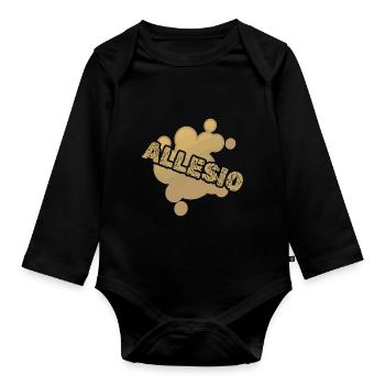 Baby Geburt Allesio - Baby Bio-Langarm-Body - Schwarz - Vorne