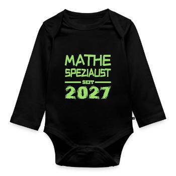 Witzig 2027 - Baby Bio-Langarm-Body - Schwarz - Vorne