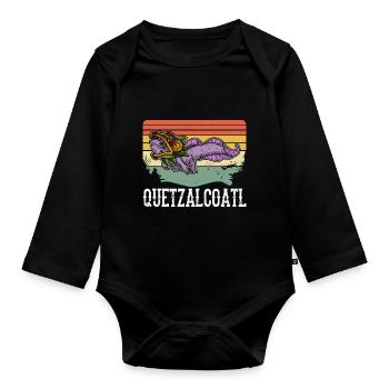 Quetzalcoatl Axolotl Mexique Divinité Aztèque - Body Bébé bio manches longues - noir - Devant