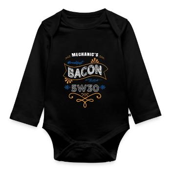 Christmas Gift DJ Flightless Bird Jokes - Organic Longsleeve Baby Bodysuit - black - Front
