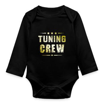 Tuning Crew - Organic Longsleeve Baby Bodysuit - black - Front