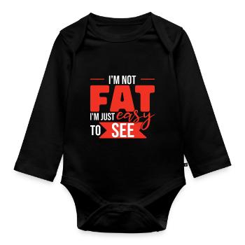 Ich bin einfach leicht zu sehen - Baby Bio-Langarm-Body - Schwarz - Vorne
