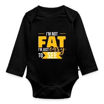 Lustiger Papa-Witz Vatertag - Baby Bio-Langarm-Body - Schwarz - Vorne