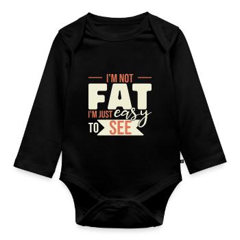 Ich bin einfach leicht zu sehen - Baby Bio-Langarm-Body - Schwarz - Vorne