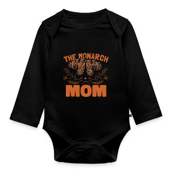 Monarch Butterfly Damen Hemd - Baby Bio-Langarm-Body - Schwarz - Vorne