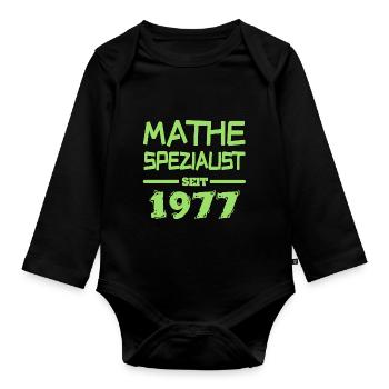 Mathespezialist 1977 - Baby Bio-Langarm-Body - Schwarz - Vorne