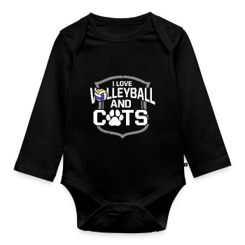 Spiker Blocker Setter Funny I Love Volleyball And - Organic Longsleeve Baby Bodysuit - black - Front