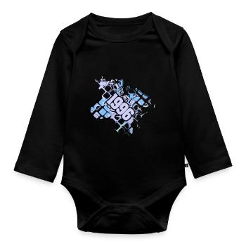 Nerd 1996 - Organic Longsleeve Baby Bodysuit - black - Front