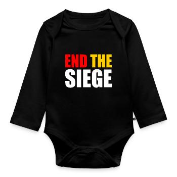 End the siege - Baby Bio-Langarm-Body - Schwarz - Vorne