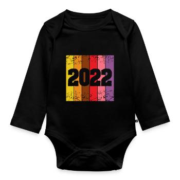 Millésime 2022 - Body Bébé bio manches longues - noir - Devant