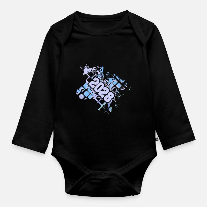 Ordinateur 2028 - Body Bébé bio manches longues - noir