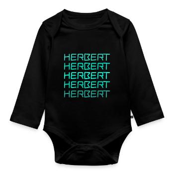 Herbert - Body Bébé bio manches longues - noir - Devant