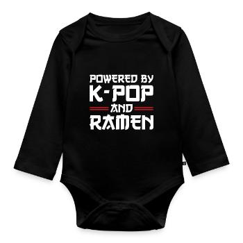 Südkorea k-pop Südkorea Geschenk - Baby Bio-Langarm-Body - Schwarz - Vorne