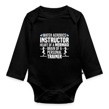Water Aerobics - Baby Bio-Langarm-Body - Schwarz - Vorne