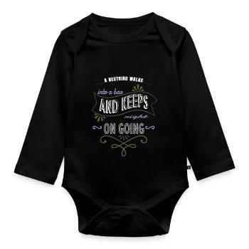 birthday present idea geek present idea humor - Baby Bio-Langarm-Body - Schwarz - Vorne