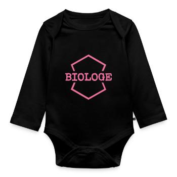Arbeit Biologe - Baby Bio-Langarm-Body - Schwarz - Vorne