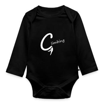 Klettern - Baby Bio-Langarm-Body - Schwarz - Vorne