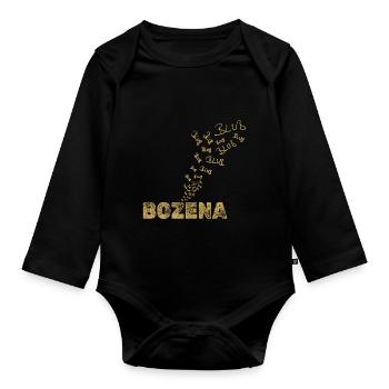 Bozena comme bateau - Body Bébé bio manches longues - noir - Devant