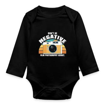 All I need is coffee - Organic Longsleeve Baby Bodysuit - black - Front