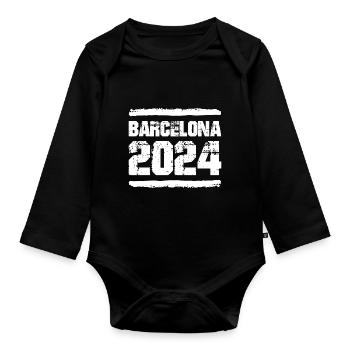 L’équipe de Barcelone 2024 - Body Bébé bio manches longues - noir - Devant