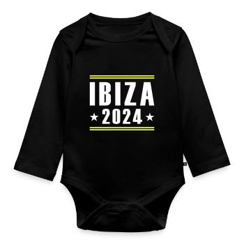 Ibiza 2024 - Organic Longsleeve Baby Bodysuit - black - Front