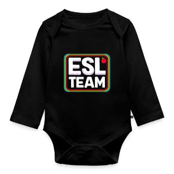Englischlehrerin Englisch Lehrer - Baby Bio-Langarm-Body - Schwarz - Vorne