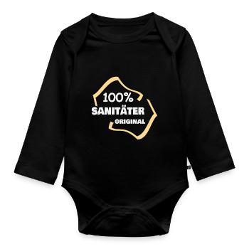 Occupation: Paramedic - Organic Longsleeve Baby Bodysuit - black - Front