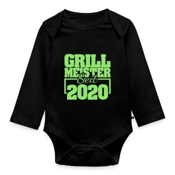 2020 - Organic Longsleeve Baby Bodysuit - black - Front