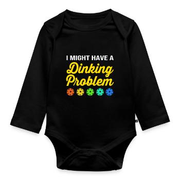 Pickleball Pickleball Pickleball - Organic Longsleeve Baby Bodysuit - black - Front