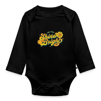 Old People Retirement Retired Proud Age - Organic Longsleeve Baby Bodysuit - black - Front