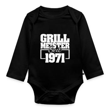 Barbecue 1971 - Body Bébé bio manches longues - noir - Devant