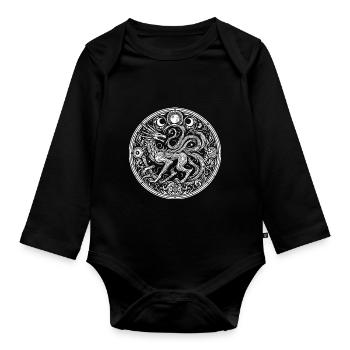 Chupacabra – Mythos, Schrecken, Kreatur der Nacht - Baby Bio-Langarm-Body - Schwarz - Vorne