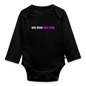 No Risk  - Body Bébé bio manches longues - noir - Devant