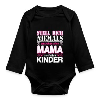 -Mama - Baby Bio-Langarm-Body - Schwarz - Vorne