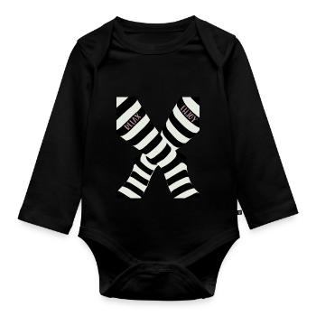 relax and enjoy - Organic Longsleeve Baby Bodysuit - black - Front