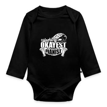 Monde okest Pianiste - Body Bébé bio manches longues - noir - Devant